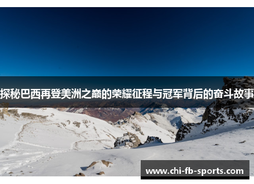 探秘巴西再登美洲之巅的荣耀征程与冠军背后的奋斗故事 探秘巴西再登美洲之巅的荣耀征程与冠军背后的奋斗故事